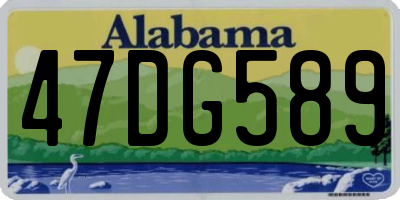 AL license plate 47DG589