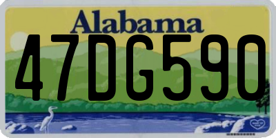 AL license plate 47DG590
