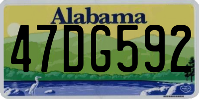 AL license plate 47DG592