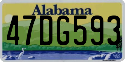 AL license plate 47DG593