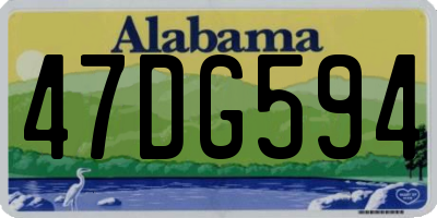 AL license plate 47DG594