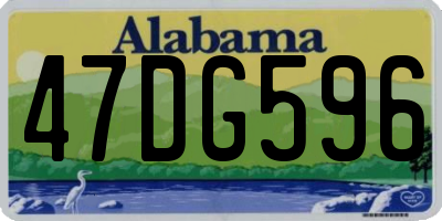 AL license plate 47DG596