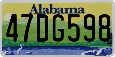AL license plate 47DG598