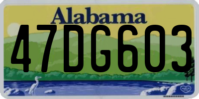 AL license plate 47DG603