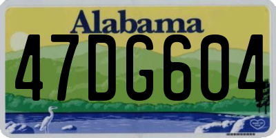 AL license plate 47DG604