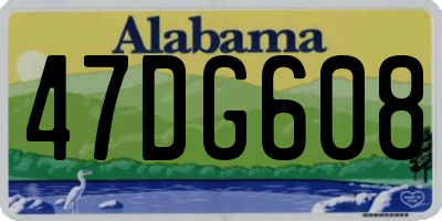 AL license plate 47DG608