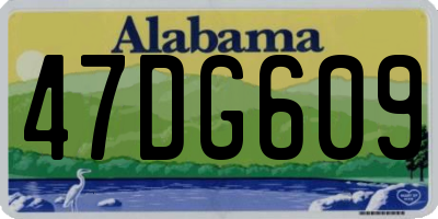 AL license plate 47DG609