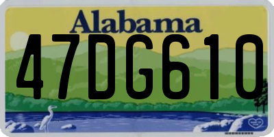 AL license plate 47DG610