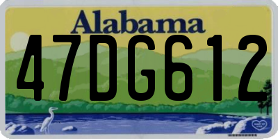 AL license plate 47DG612