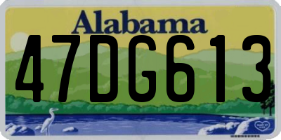 AL license plate 47DG613