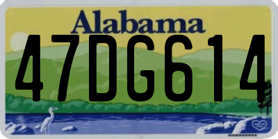 AL license plate 47DG614
