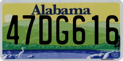 AL license plate 47DG616