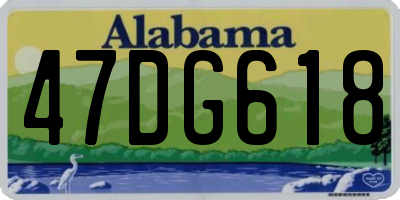 AL license plate 47DG618