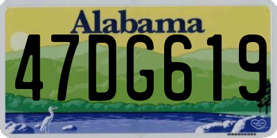 AL license plate 47DG619