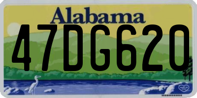 AL license plate 47DG620