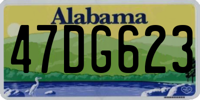 AL license plate 47DG623