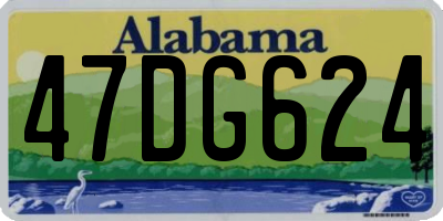 AL license plate 47DG624