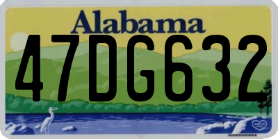 AL license plate 47DG632