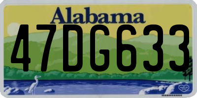 AL license plate 47DG633