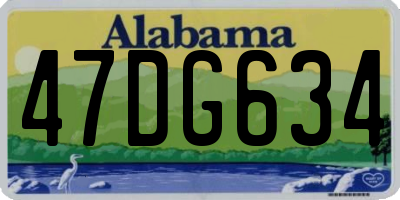 AL license plate 47DG634
