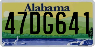 AL license plate 47DG641