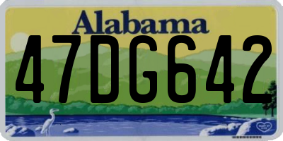 AL license plate 47DG642
