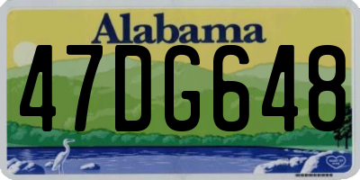 AL license plate 47DG648