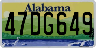 AL license plate 47DG649