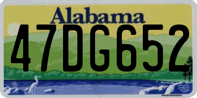 AL license plate 47DG652