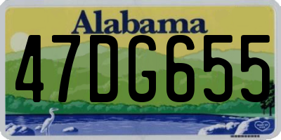 AL license plate 47DG655