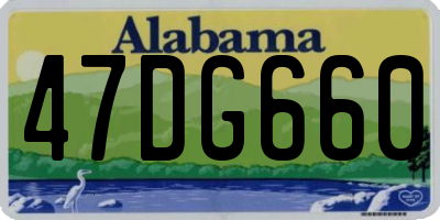 AL license plate 47DG660