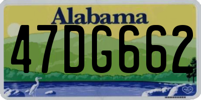 AL license plate 47DG662