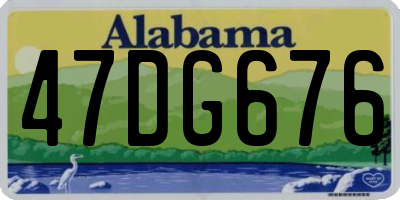 AL license plate 47DG676