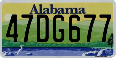 AL license plate 47DG677