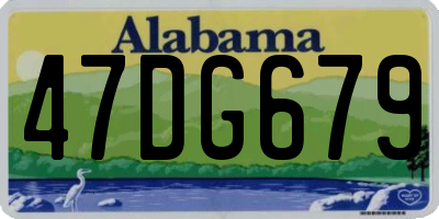 AL license plate 47DG679