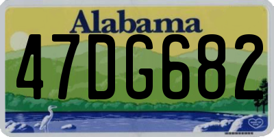 AL license plate 47DG682