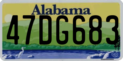 AL license plate 47DG683