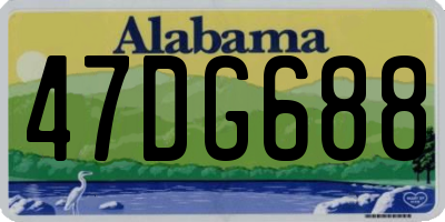 AL license plate 47DG688