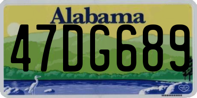 AL license plate 47DG689