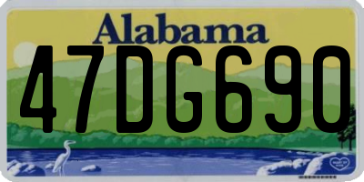 AL license plate 47DG690