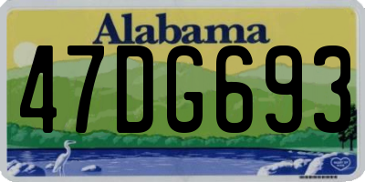 AL license plate 47DG693