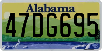 AL license plate 47DG695