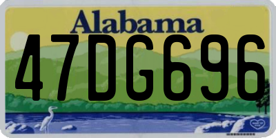 AL license plate 47DG696
