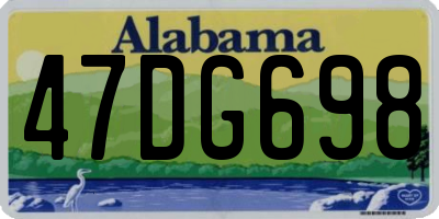 AL license plate 47DG698