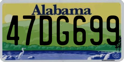 AL license plate 47DG699