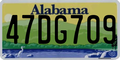 AL license plate 47DG709