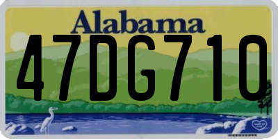 AL license plate 47DG710