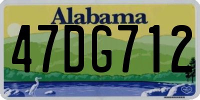 AL license plate 47DG712