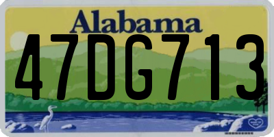AL license plate 47DG713