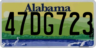 AL license plate 47DG723